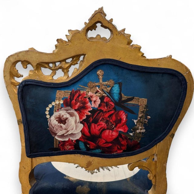 Wood Set of Louis XV Style Gilt Armchairs For Sale - Image 7 of 18