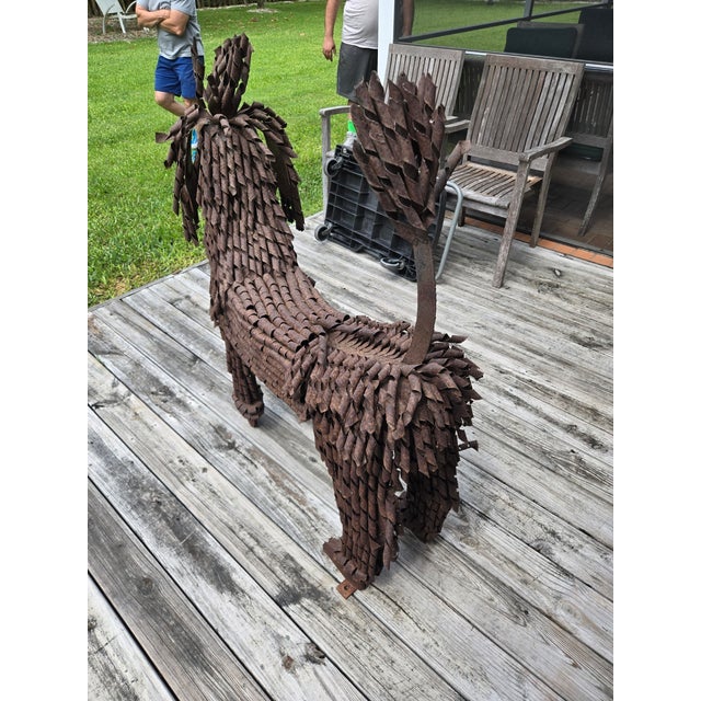 1990s Keith Bradley Poodle Metal Sculpture Unsigned For Sale - Image 5 of 7