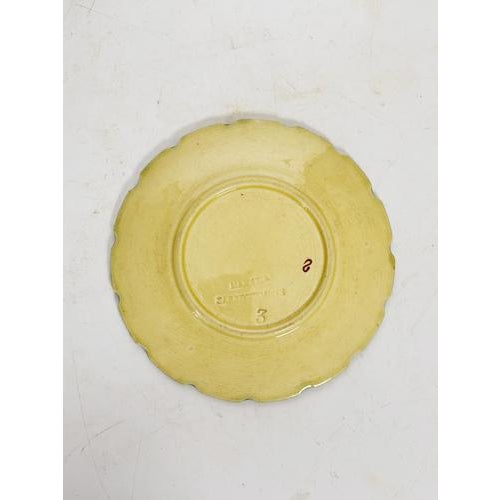 Majolica Plates with Floral Motifs and Pitcher, Set of 3 For Sale - Image 17 of 18