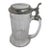 German Glass Pewter Enamel Stein Mug Tankard Glass For Sale