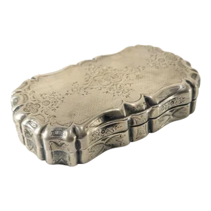 19th Century French .800 Silver Snuff Box by Guichard