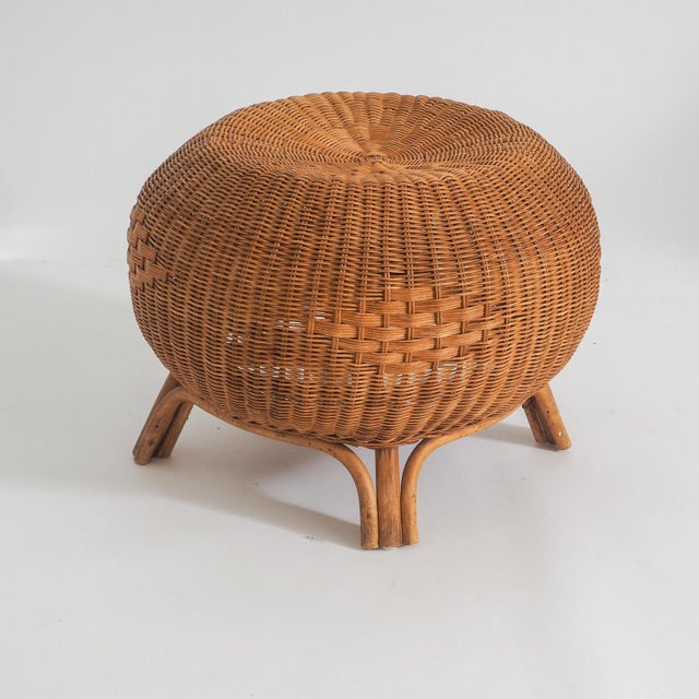 Rattan Ottoman or Side Table, 1970s For Sale - Image 18 of 18