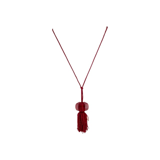 90s Baccarat Necklace Crystal Sherazade Pendant Tassel Adjustable For Sale In Los Angeles - Image 6 of 8