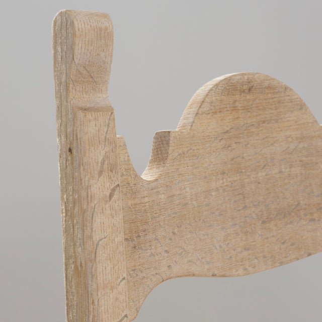 1970s Belgian Oak Dining Chairs With Upholstered Seats - Set of 6 For Sale - Image 4 of 18