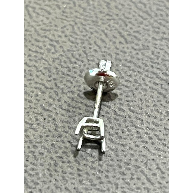 1 Carat Solitaire Natural Ruby Earrings 4 Prongs Screw Back 14 Karat White Gold For Sale - Image 16 of 18