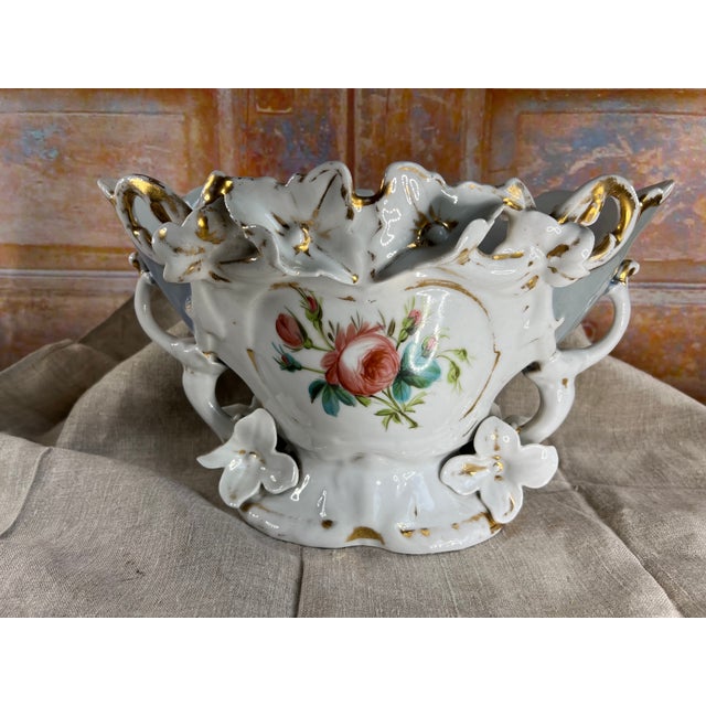 Presenting a stunning and rare large 19th-century bridal vase, a unique and hard-to-find piece. This white porcelain vase...