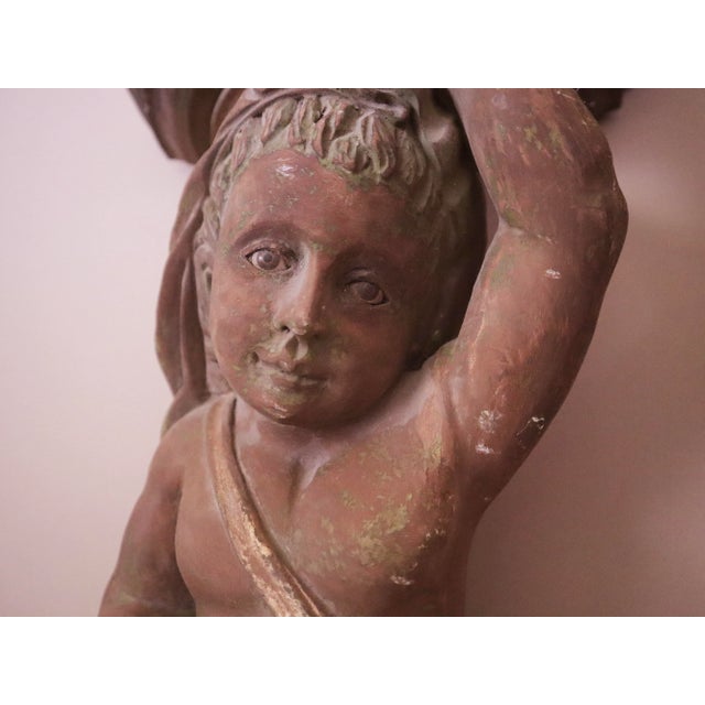 Pair of Wood Carved Caryatids For Sale - Image 4 of 8