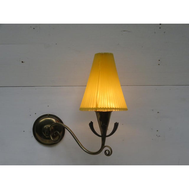 Vintage Wall Lamp in Brass, 1950s For Sale - Image 6 of 18
