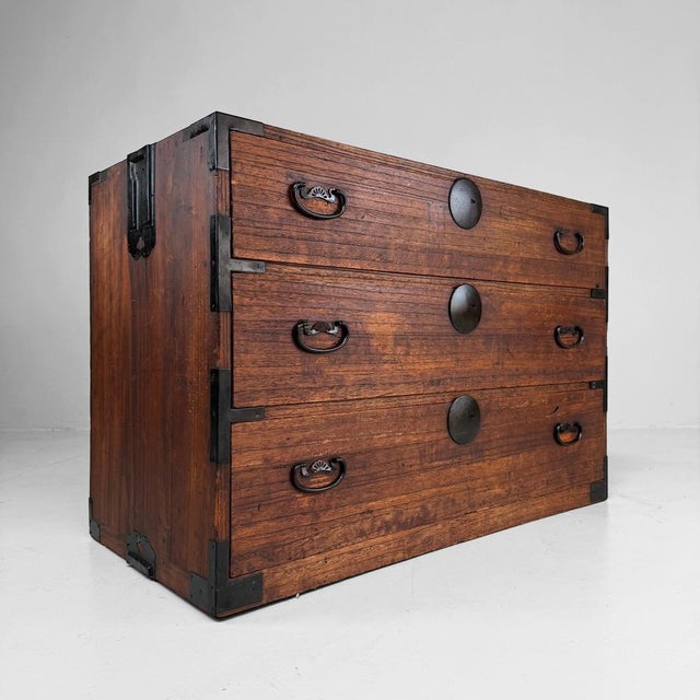 Japanese Storage Chest with Three Drawers, 1900s For Sale - Image 10 of 10