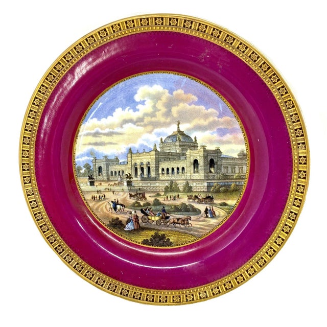 This is a rare pair of porcelain transferware plates that were sold at the Philidelphia Exhibition of 1876. Each plate...