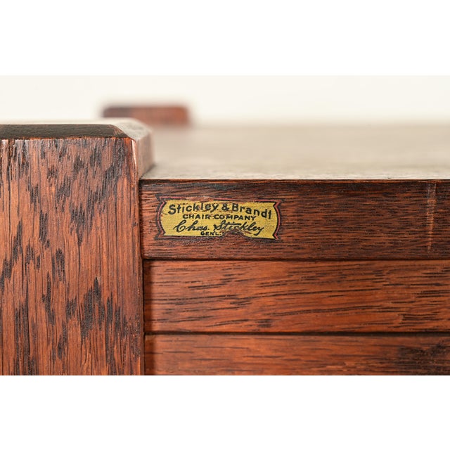 Charles Stickley Antique Mission Oak Arts & Crafts Bookcase Cabinet, Circa 1910 For Sale - Image 13 of 14