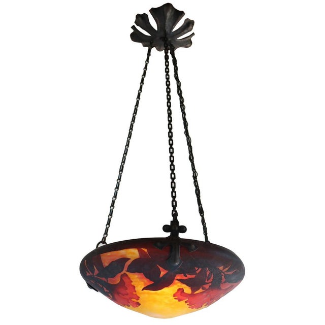 French Art Nouveau Pendant Light, 1900 For Sale - Image 14 of 14