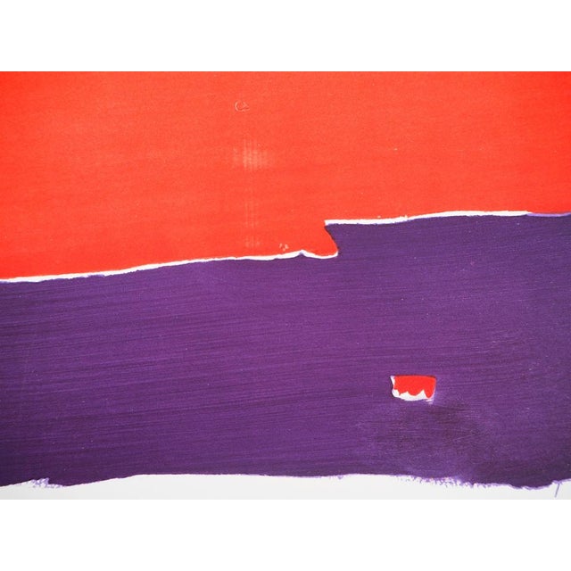 After Nicolas De Stael, Composition with Red Background (Landscape), 1959, Lithograph and Stencil For Sale - Image 5 of 6
