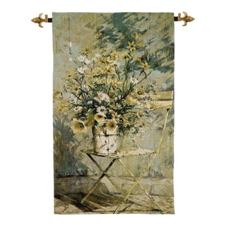 Garden Bouquet Loom Woven Tapestry - 132 X 76 Cm (4'4" X 2'6") - Requires Rod Size 2 For Sale