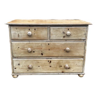Antique English Pine Chest For Sale