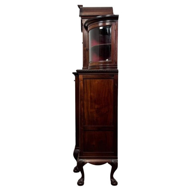 19th Century Antique Queen Anne Walnut Display Cabinet For Sale - Image 11 of 13