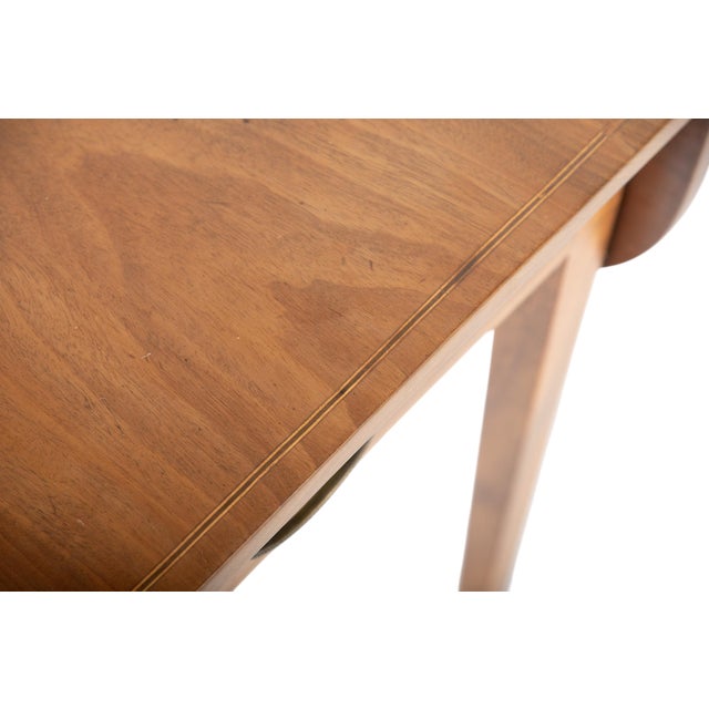 Antique Georgian English Pembroke Table With Satinwood Banded Border - Circa Early 19th or Late 18th Century For Sale - Image 4 of 5