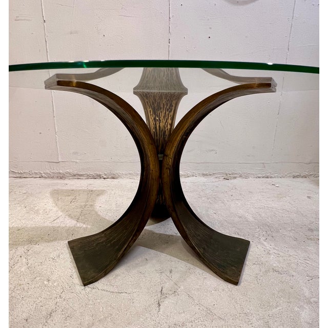 Brutalist Brass Side Table, 1980s, in Very Good conditions. Designed 1980 to 1989