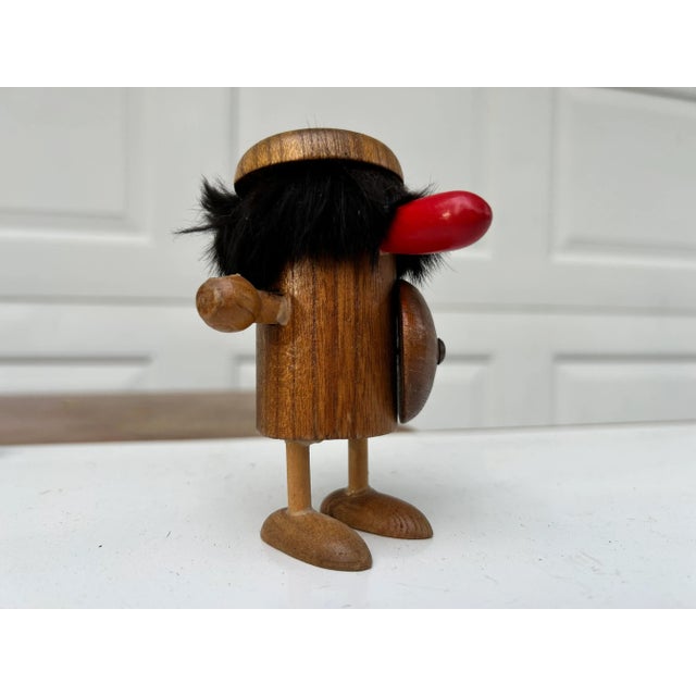 Mid-Century Modern Mid 20th Century Wooden Kreiss Corp Viking Figurine For Sale - Image 3 of 7