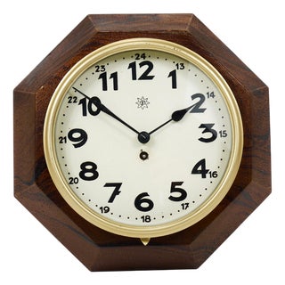 Vienna Modernism Wall Clock by Adolf Loos for Junghans, Germany, 1920s For Sale