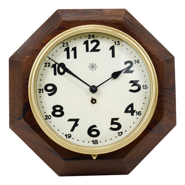 Vienna Modernism Wall Clock by Adolf Loos for Junghans, Germany, 1920s For Sale