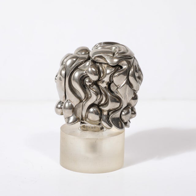 Silver Mid-Century Miguel Berrocal Mini "Portrait De Michelle" Puzzle Sculpture For Sale - Image 8 of 12