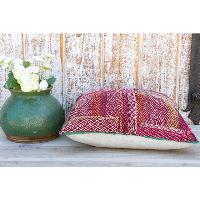Early 21st Century Roseate Sindh Sami Square Pillow For Sale - Image 5 of 8