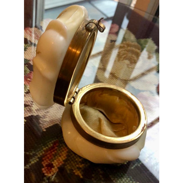 This antique Wave Crest dresser box by C. F. Monroe Co. features the Helmschmied Swirl pattern, produced circa 1895–1910....