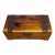 1940s Vintage Wood & Brass Decorative Box For Sale
