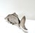 1960s Vintage Silver-Plated Fish Menu Holder or Stand For Sale - Image 5 of 12