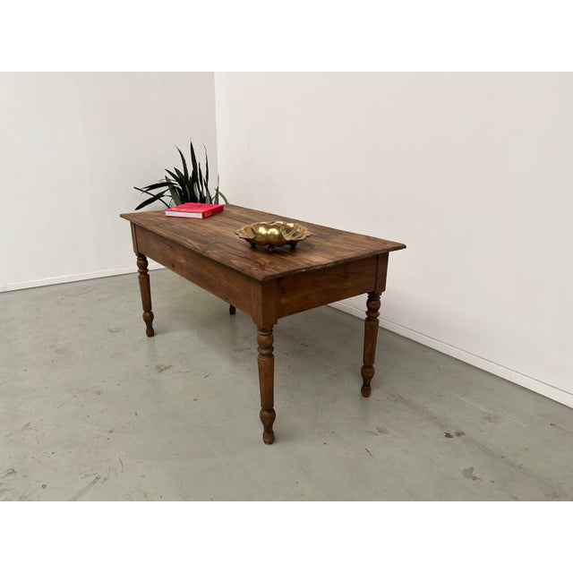 Vintage Pine Farm Worktable, 1950s For Sale - Image 13 of 18