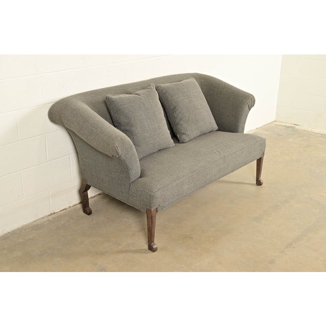 Baker Furniture Company Baker Furniture English Regency Rolled Arm Sofa of Loveseat For Sale - Image 4 of 15