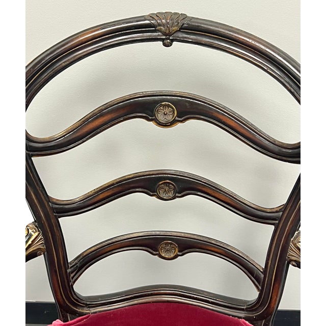 Antique Carved French Ladderback Armchair For Sale - Image 4 of 12