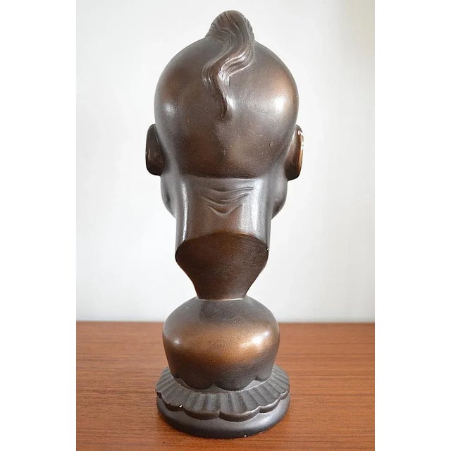 Mid-Century Ceramic Head, 1950s For Sale - Image 5 of 12