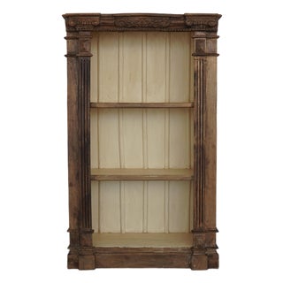 Vintage Carved Mantel-Style Bookshelf For Sale