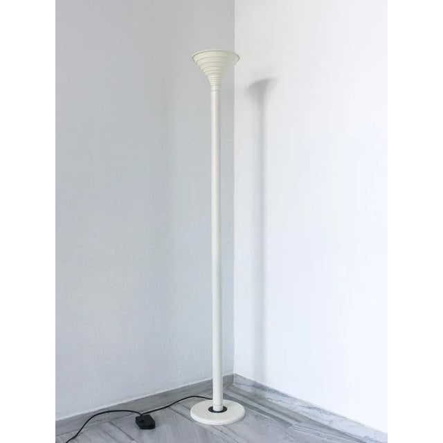 Beautiful, post-modern, cream coloured torch floor lamp by Targetti This piece is attributed to the mentioned...