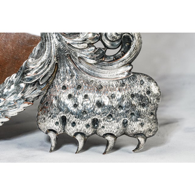 Regal Ornate Repousse Style Antique Silverplate Victorian Photo Picture Frame Lion Royalty Armorial For Sale - Image 14 of 18