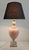 Travertine and Ceramic Pink Table Lamps, Italy, 1980s, Set of 2 For Sale - Image 3 of 8
