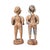 Indonesian Artist, Figurative Sculptures, Late 1700s, Wood, Set of 2 For Sale - Image 3 of 7