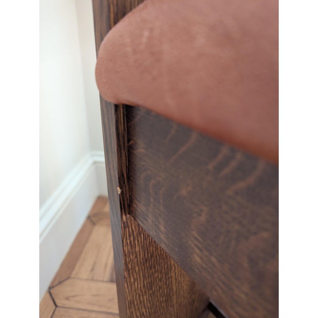 Animal Skin Stickley Mission Chair; Charles P. Limbert Style For Sale - Image 7 of 11