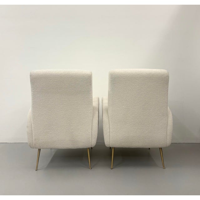 2000 - 2009 Contemporary MCM Bouclé Lounge Chairs - Pair For Sale - Image 5 of 5