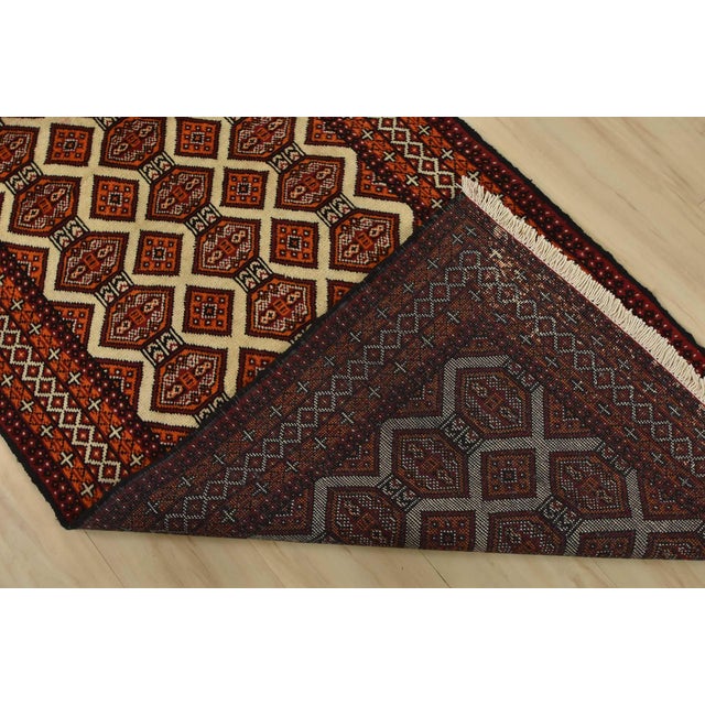 Baloch Rug 3’1” X 5’7” Ivory Wool Vintage Tribal Hand-Knotted Oriental Carpet For Sale - Image 11 of 12