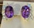 **22 Ct Natural Amethyst & 3.60 Ct Pear Shape Diamond Stud Earrings in 14KWG** These magnificent stud earrings feature an...