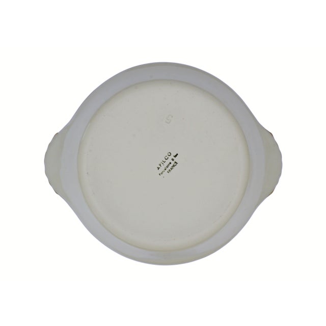 Chinoiserie Late 20th Century French Chinoiserie Round Gratin Dishes Gilt Rims Floral Pattern Porcelain - Set of 12 For Sale - Image 3 of 4