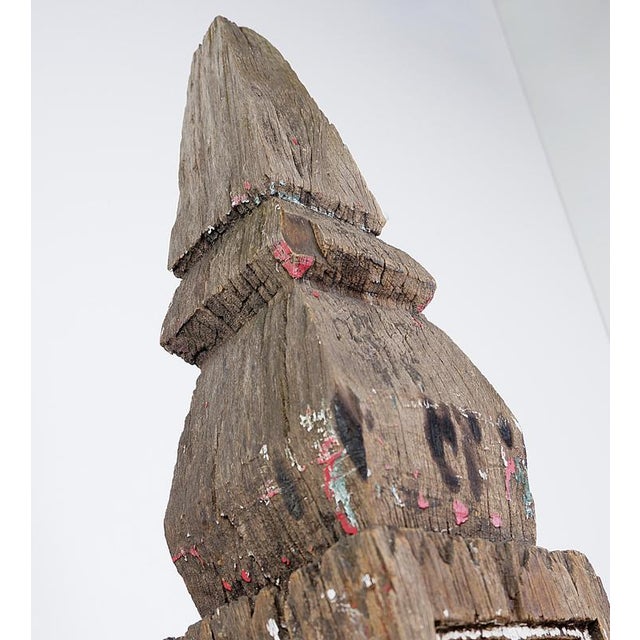 Wood 19th Century Thai Carved Wooden Stupa For Sale - Image 7 of 14