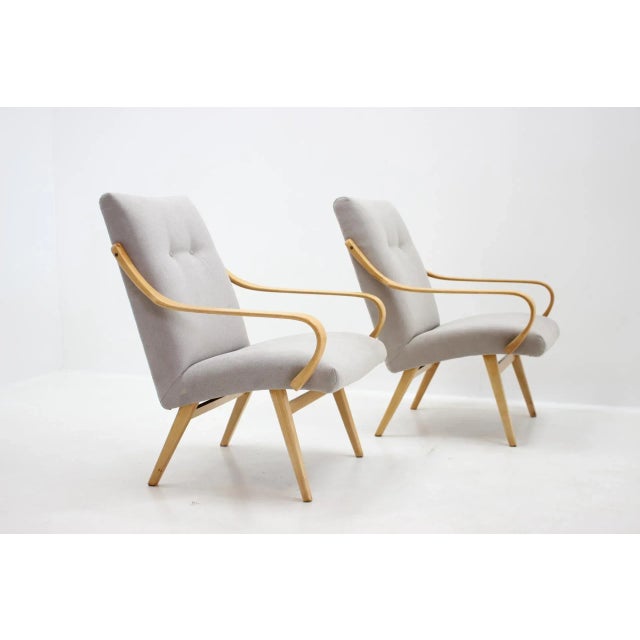 Set of Armchairs by Jaroslav Smidek for Ton, 1960s For Sale - Image 3 of 9