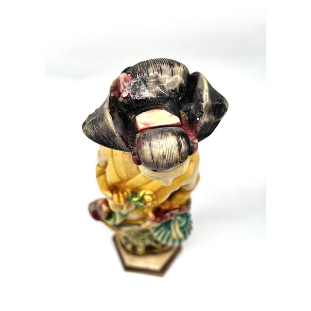 Large Vintage Chinoiserie Sculptural Figures in Resin, 1970s, Set of 2 For Sale - Image 16 of 18