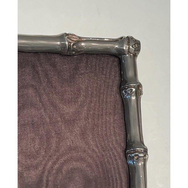 Small silver-plated bronze frame by Maison Baguès For Sale - Image 9 of 12