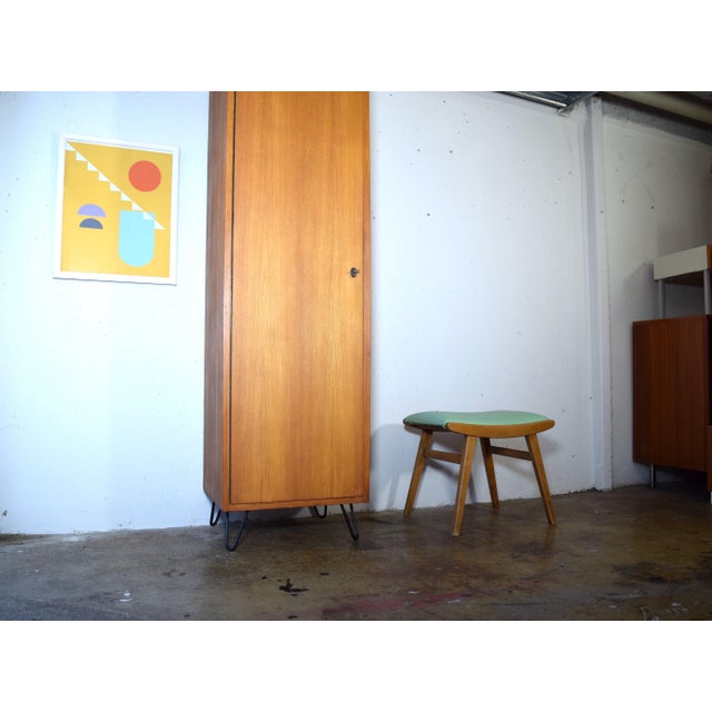 Mid-Century Modern Narrow Wardrobe from Monke Furniture, 1950s For Sale - Image 3 of 9