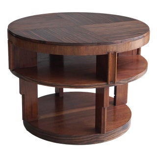 Dutch Amsterdam School Art Deco Table with Macassar Top, 1920s For Sale